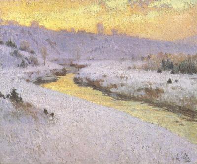 marc-aurele de foy suzor-cote Stream in Winter (nn02) oil painting picture